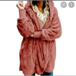 Forgotten‎ Grace Plush Cardigan Rose pink Size 1X NWT